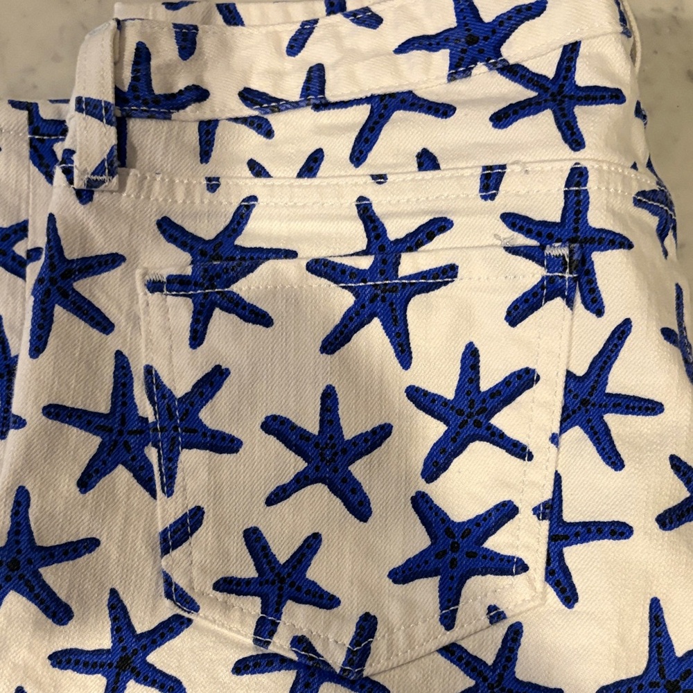 Kate Spade White and Blue Starfish Shorts - Picture 4 of 4